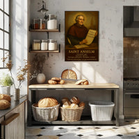 Saint Anselm Vintage Theological Art Cultural or Heritage Poster