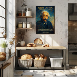 Albert Einstein Inspirational Vintage Art Poster Print