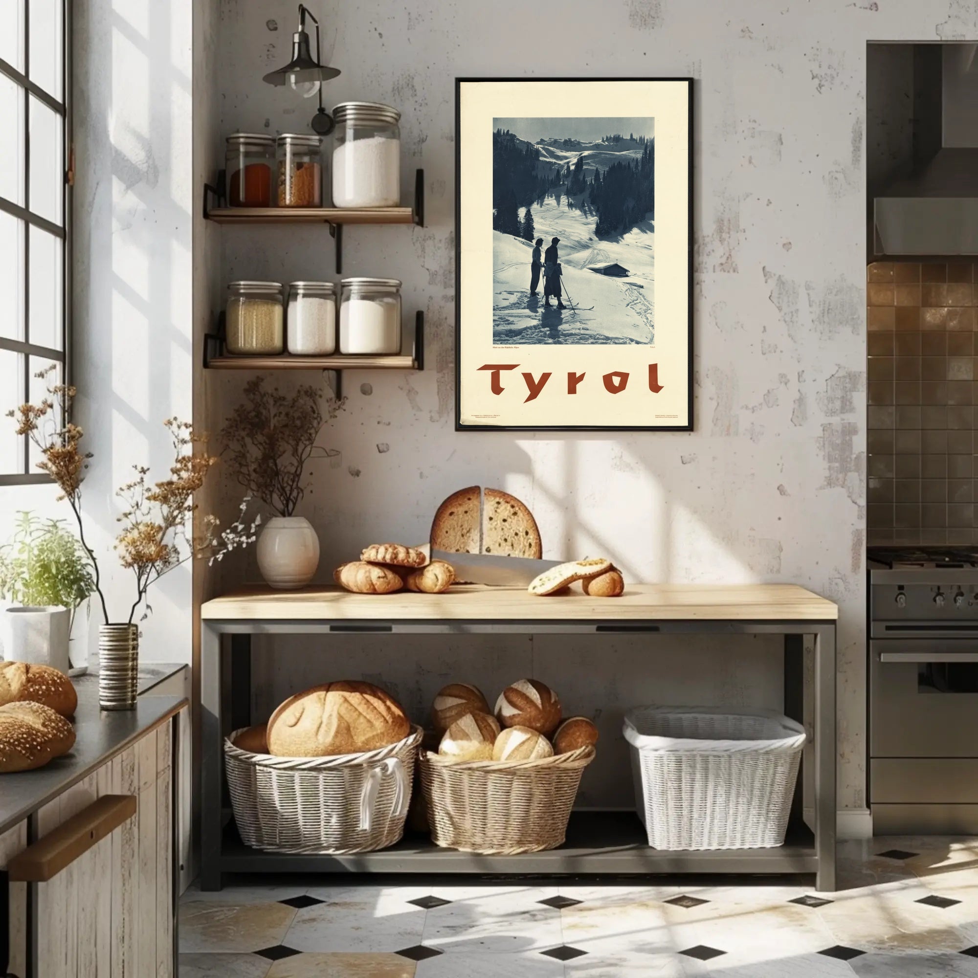 Tyrol Winter Landscape Vintage Travel Poster PosterGoat