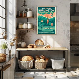 Vibrant Burlington Wall Art Print Decor