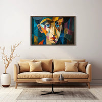 Cubist Modernist Human Face Abstract Art Poster