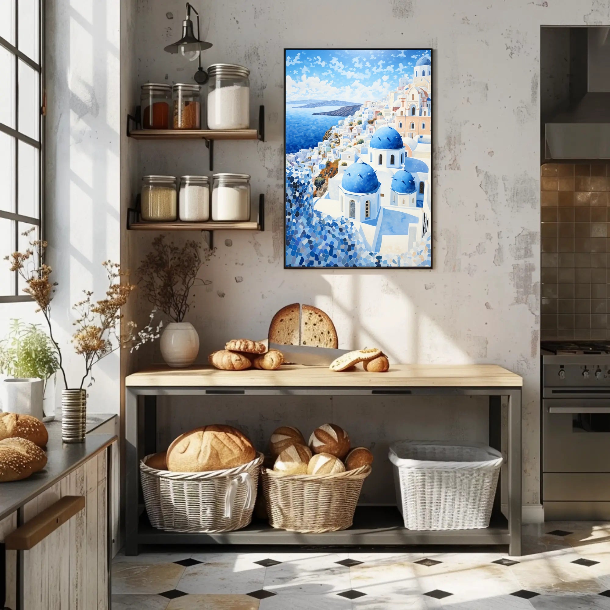 Santorini Serenity Poster
