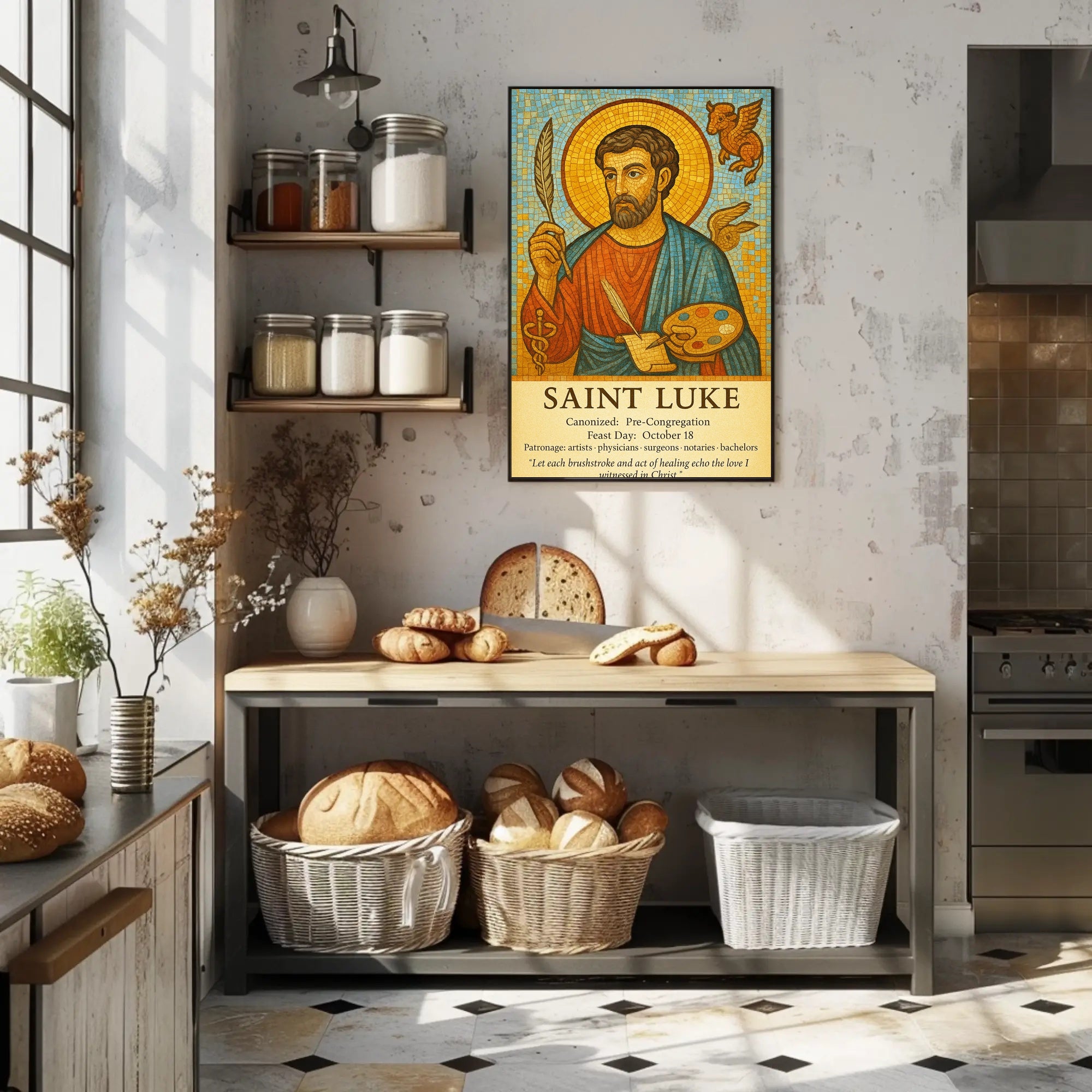 Saint Luke Patron of Artists and Healers Poster PosterGoat
