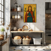 St. Philomena Byzantine Icon Traditional Style Poster