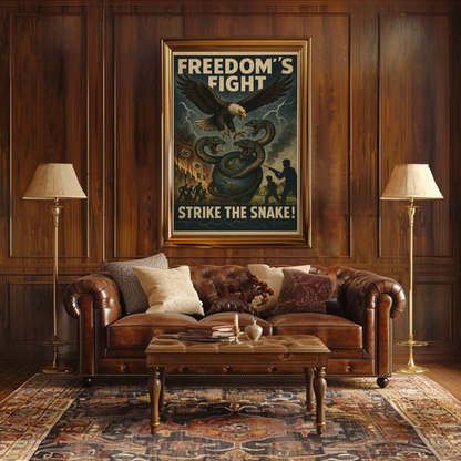 Freedom's Fight WWII Propaganda Poster