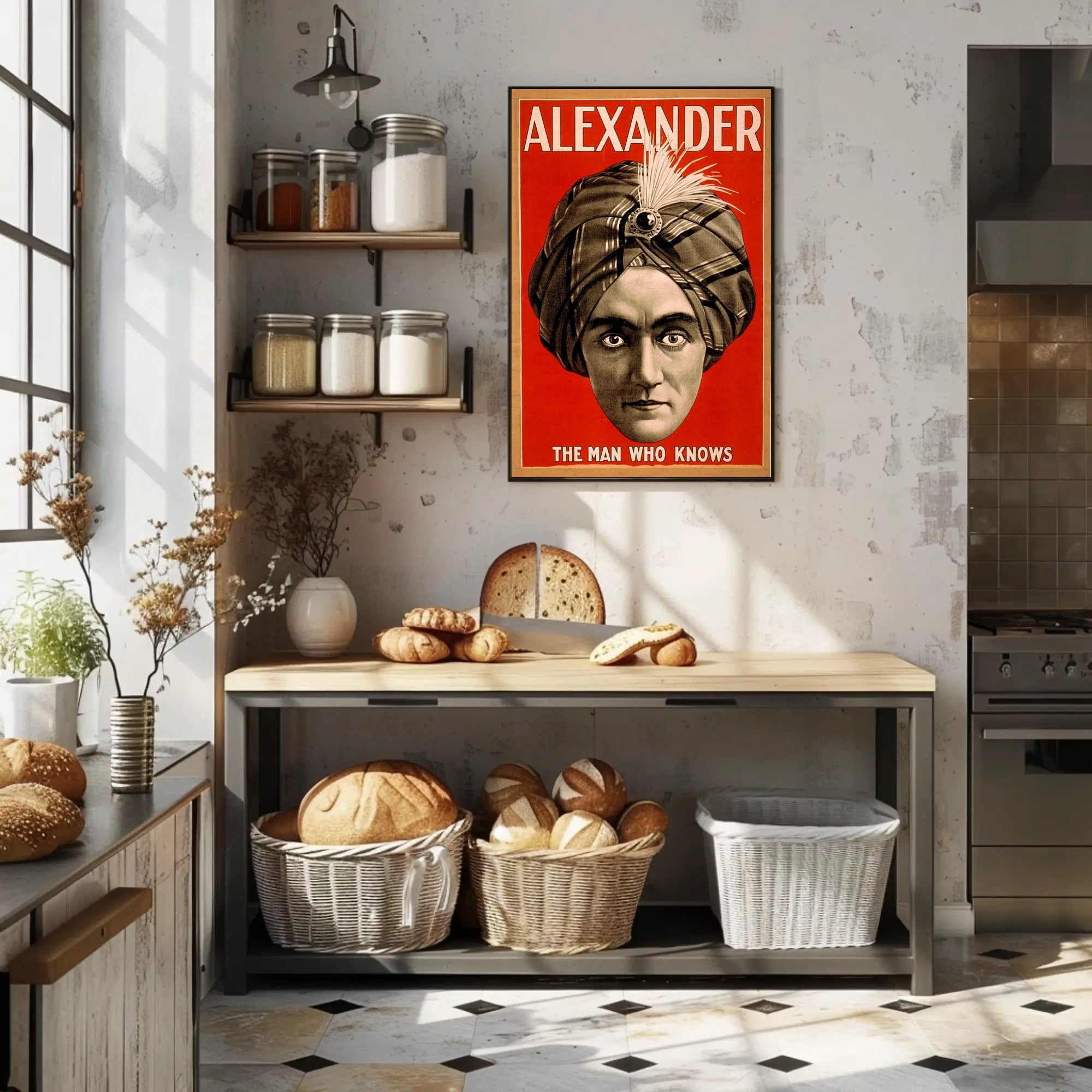 Alexander the Man Who Knows Vintage Magic Poster