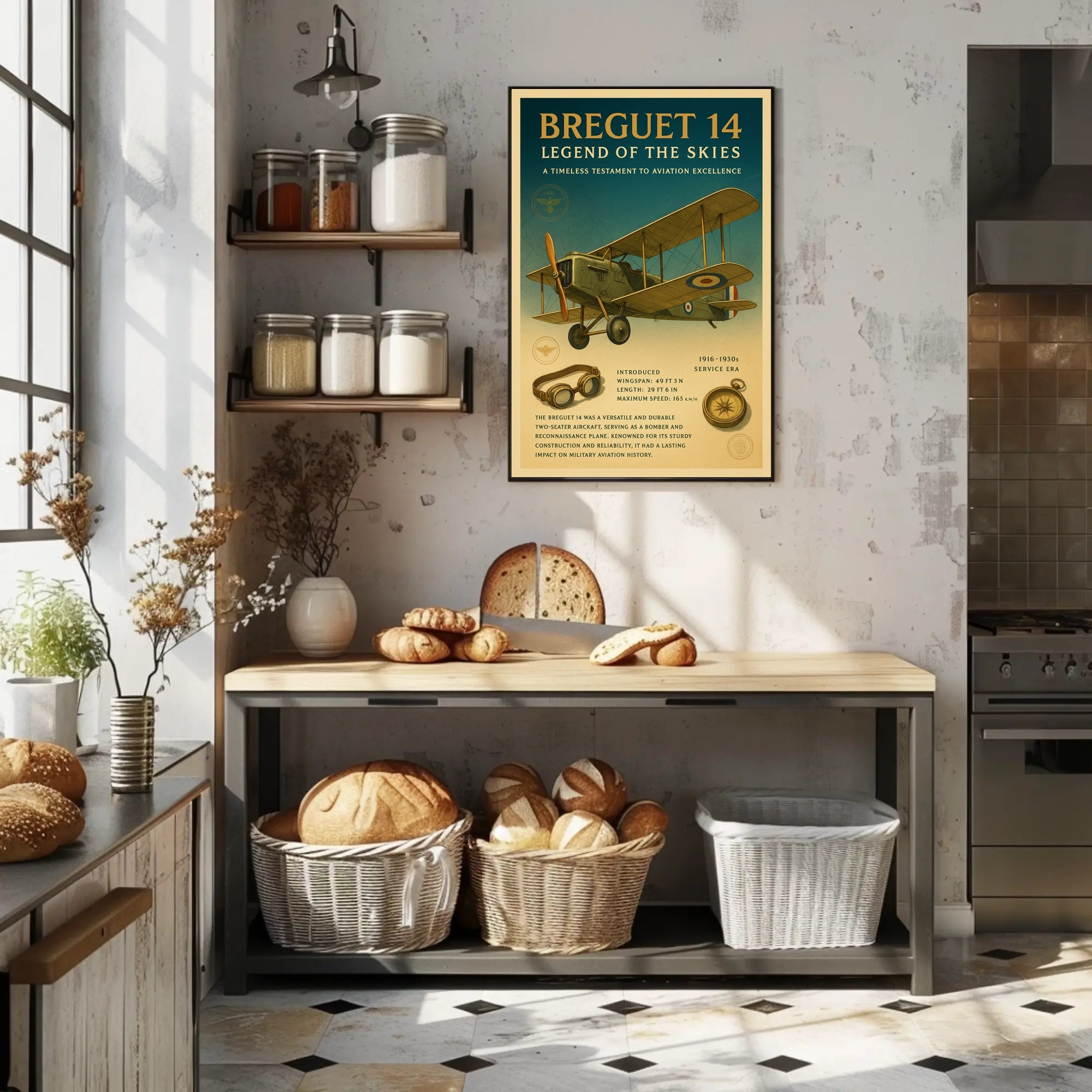 Legend of the Skies Breguet 14 Poster PosterGoat