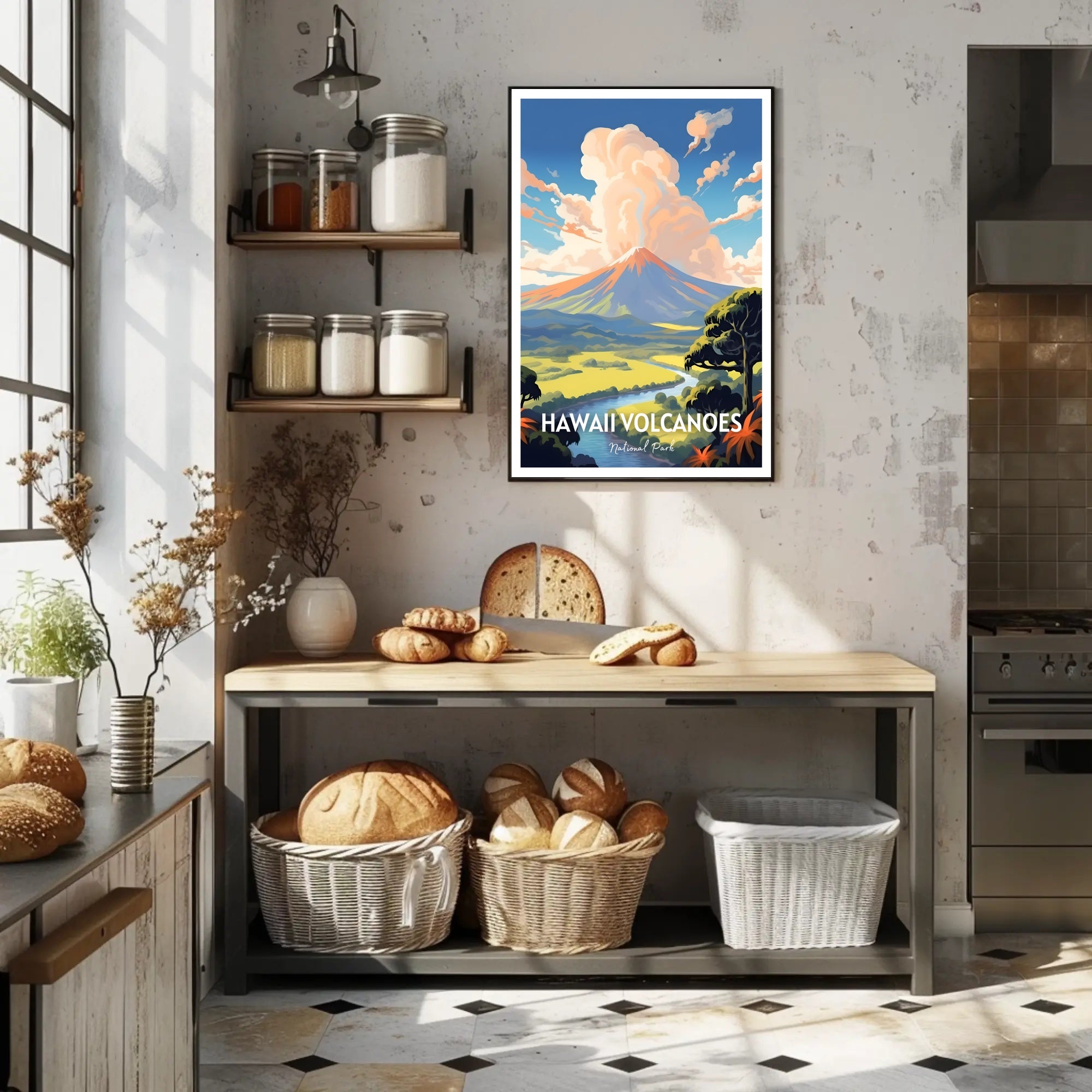 Hawaii Volcanoes National Park Scenic Poster Print