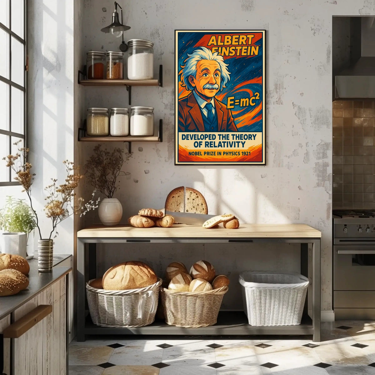 Einstein Relativity Vintage Science Poster