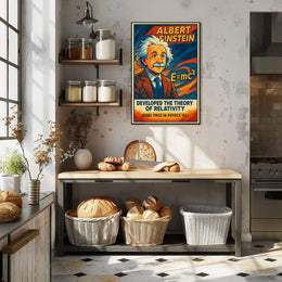 Einstein Relativity Vintage Science Poster