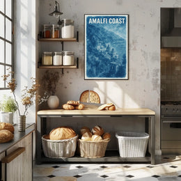 Amalfi Coast Serenity Poster Coastal Decor Wall Art Gift