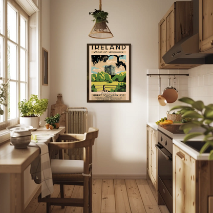 Ireland - Land of Romance Vintage Travel Poster