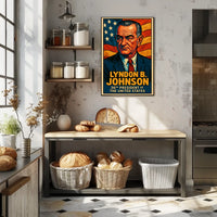 Lyndon B Johnson 36th President Poster Wall Art Decor