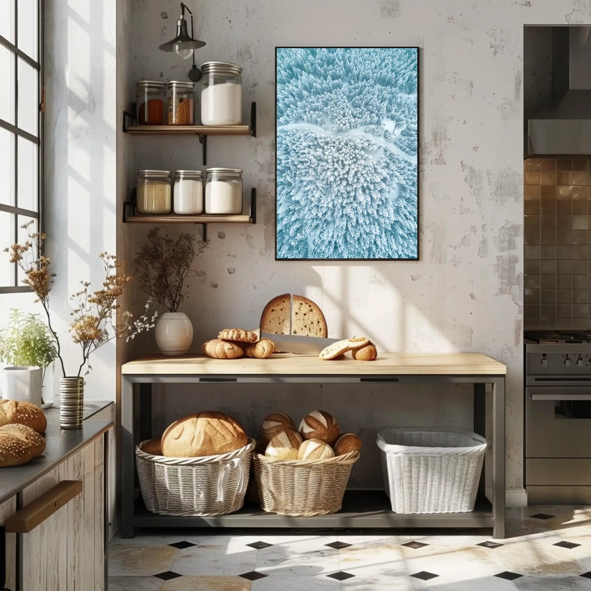 Winter Serenity: Aerial Forest View National Park Poster