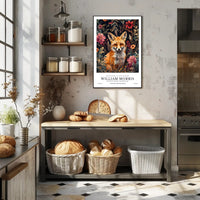 Fox in Floral Elegance: Cultural or Heritage Poster