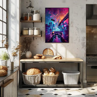 Neon Gaming Odyssey Poster