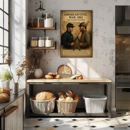 The Nation Divided American Civil War Poster PosterGoat