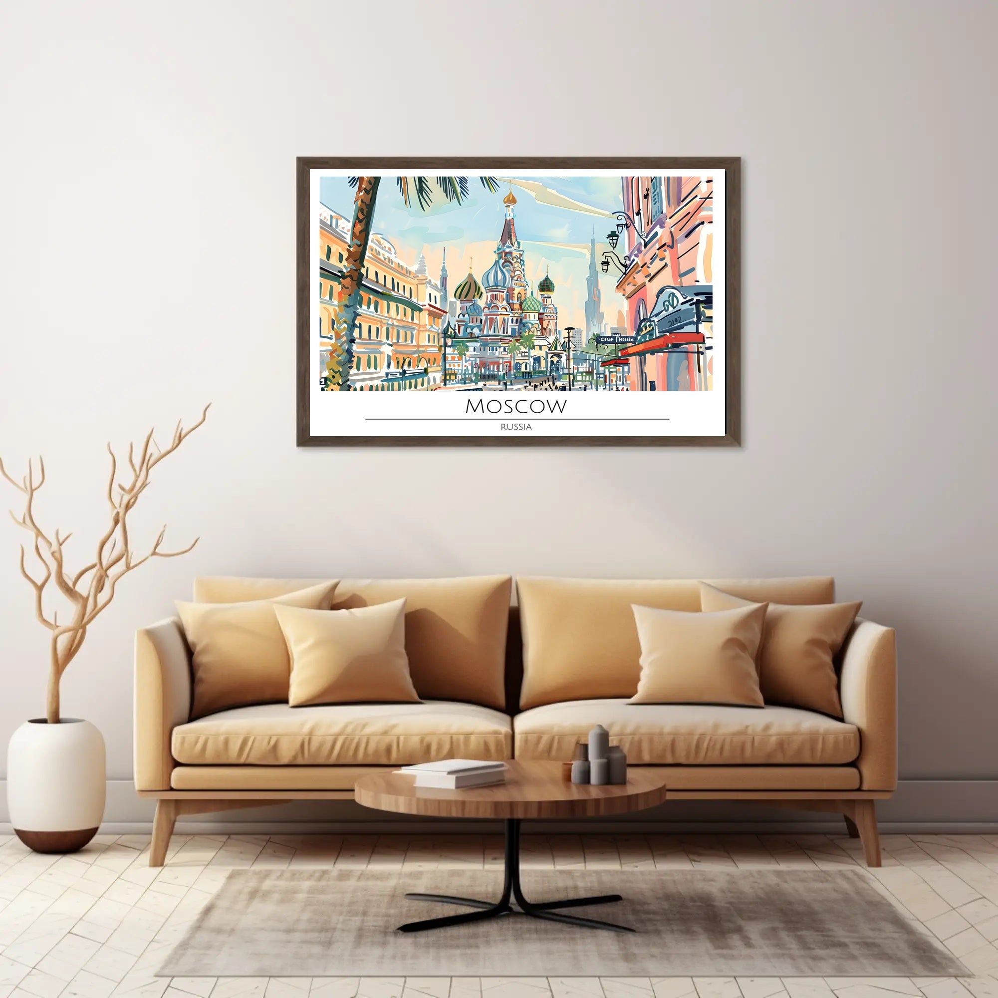Vibrant Moscow Illustration Poster PosterGoat