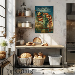 American Icons Vintage Art Poster - Cultural or Heritage Poster