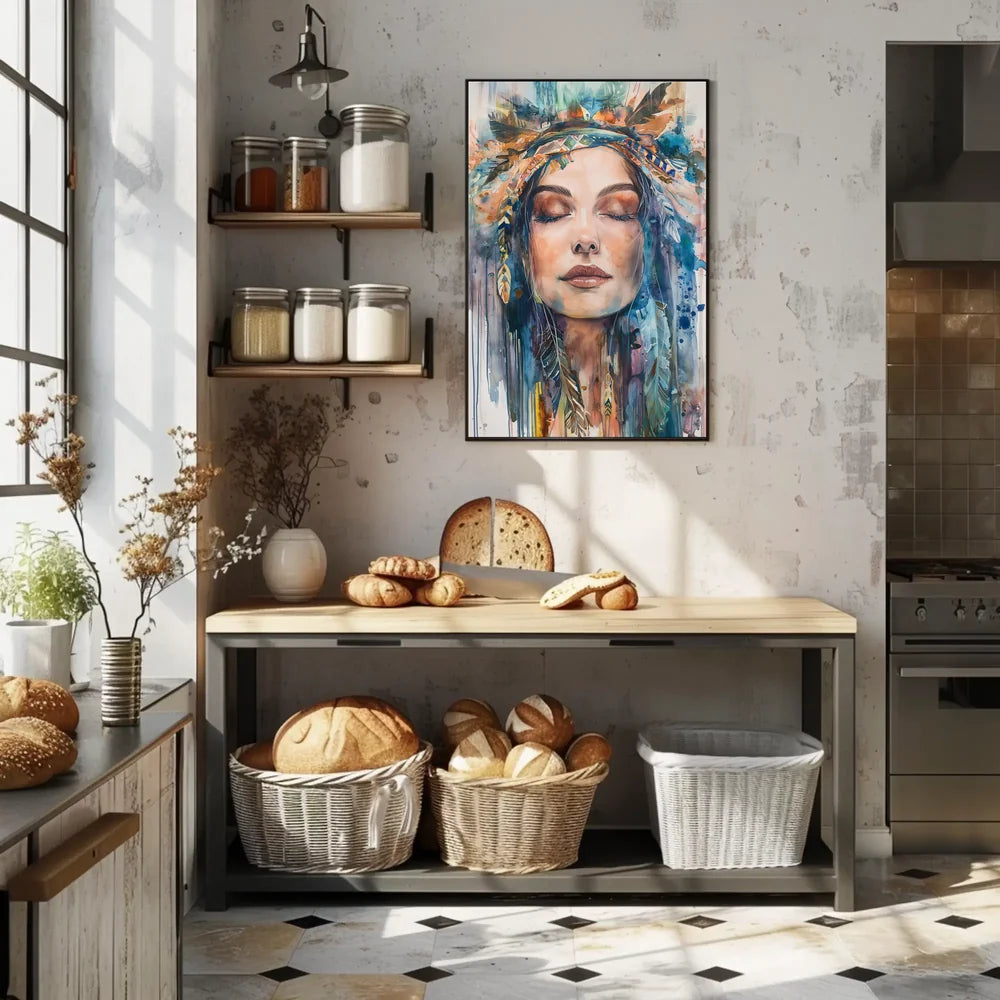 Modern Cityscape Skyscrapers Art Poster