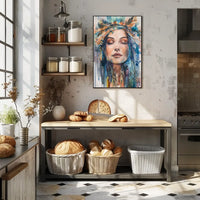 Modern Cityscape Skyscrapers Art Poster