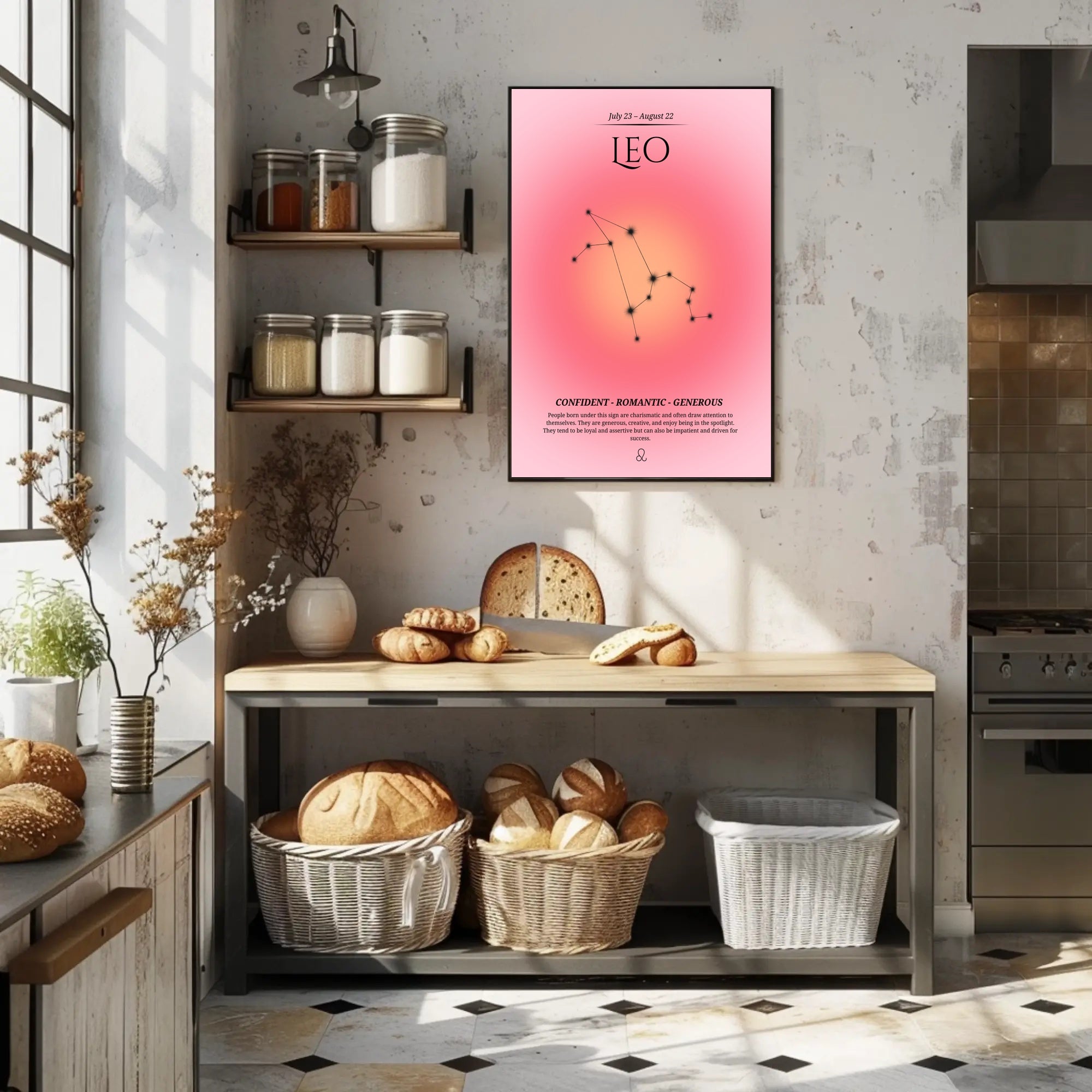 Leo Zodiac Sign Art: Inspiring Space or Astronomy Poster PosterGoat