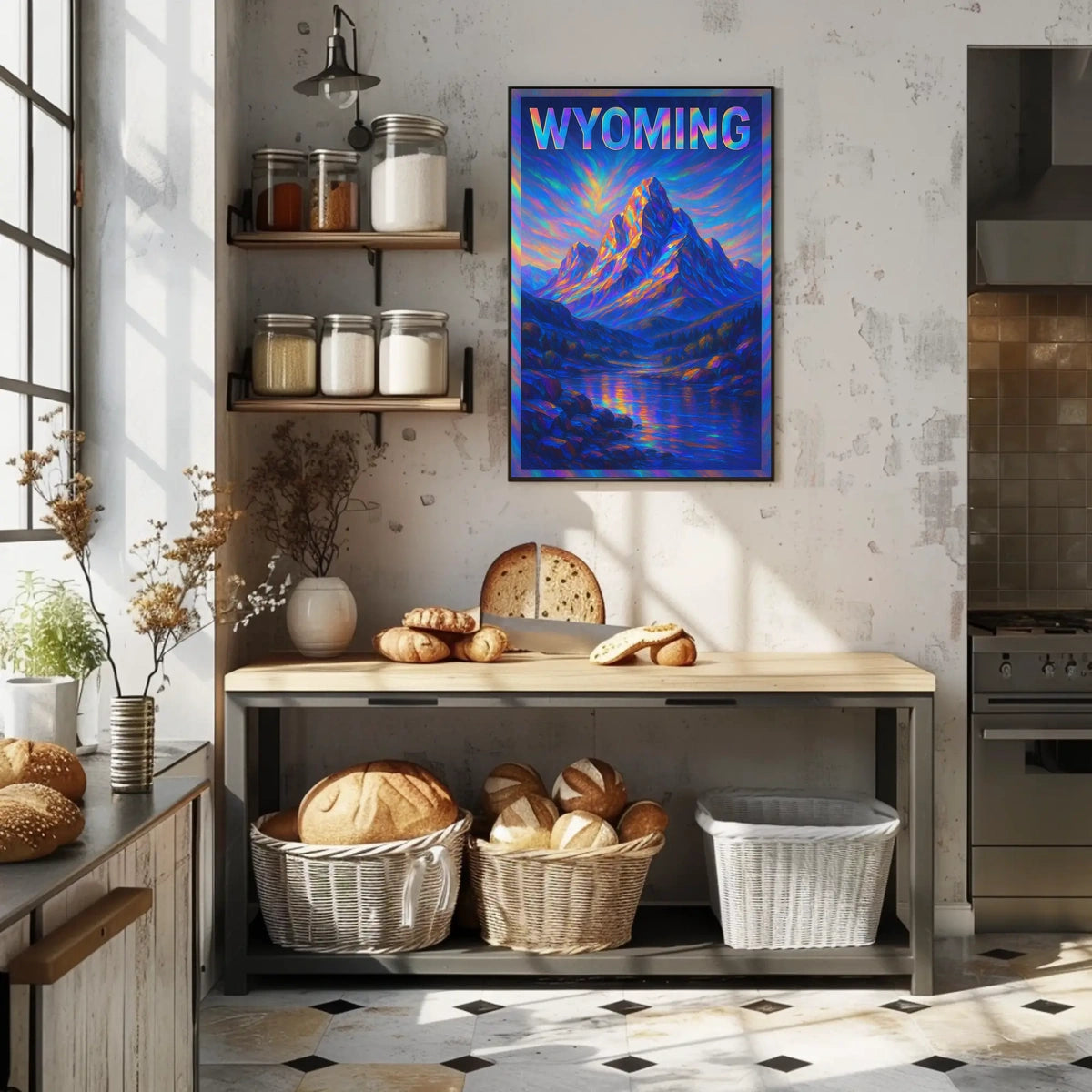Wyoming Mountain Landscape Poster