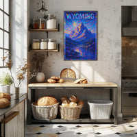 Wyoming Mountain Landscape Poster