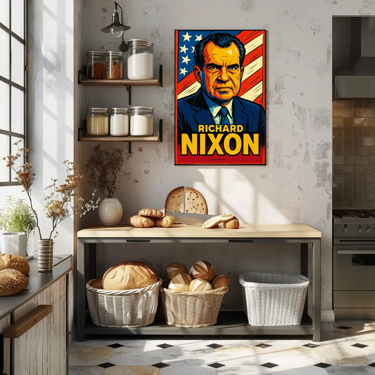Richard Nixon Poster Historic Portrait Wall Art Decor