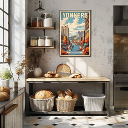 Yonkers Autumn Cityscape Art in Urban or Cityscape Poster