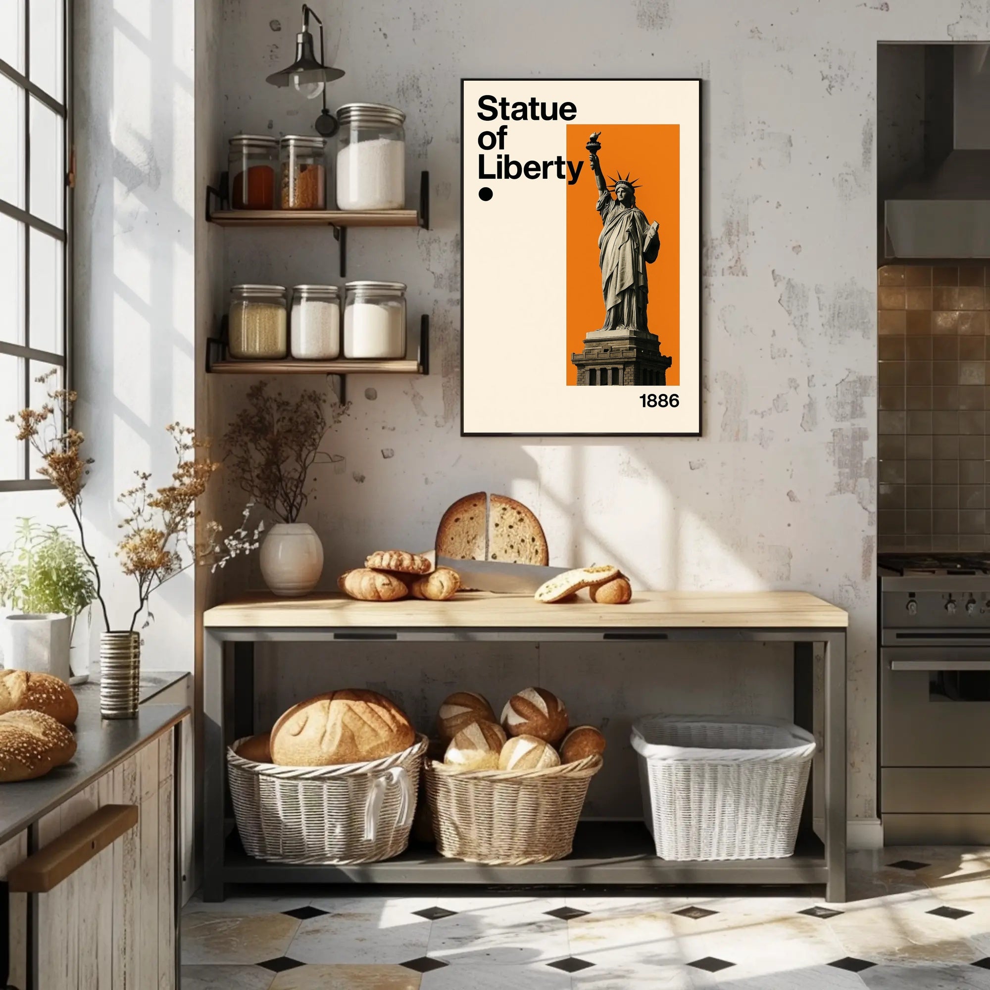 Statue of Liberty Modern Art Cultural Poster
