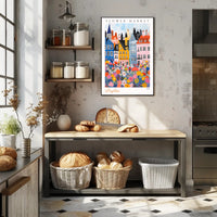 Brighton Flower Market Poster PosterGoat