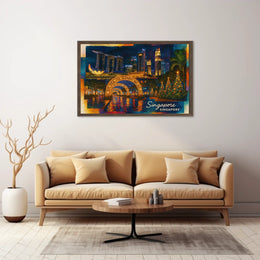Singapore A Vibrant Nightscape Poster