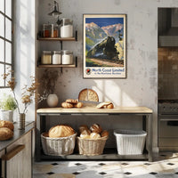 North Coast Limited in the Montana Rockies Poster