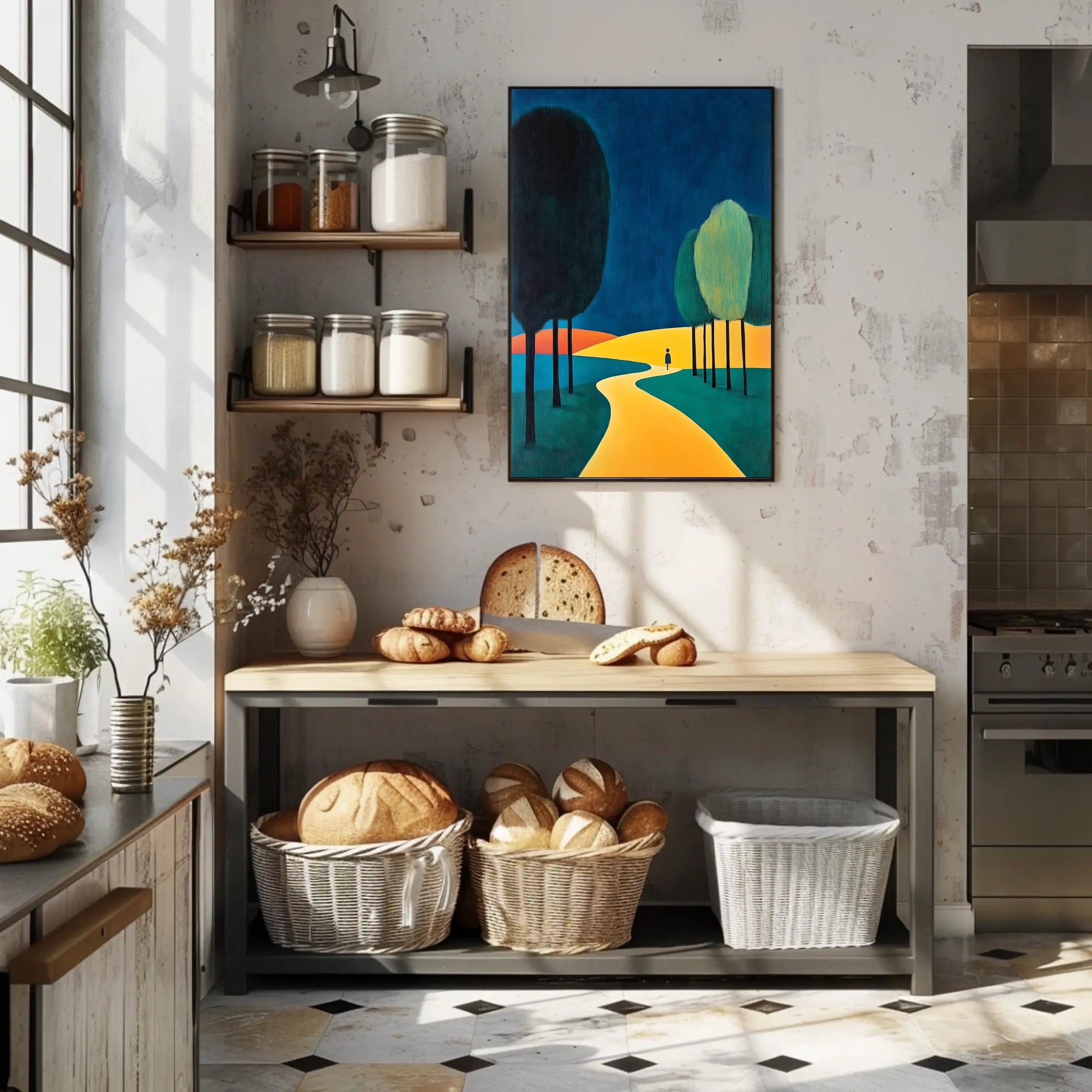 Pathway Through Trees Poster Serene Forest Wall Art