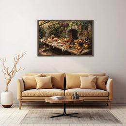 Mediterranean Feast: Rustic Celebration Art Poster
