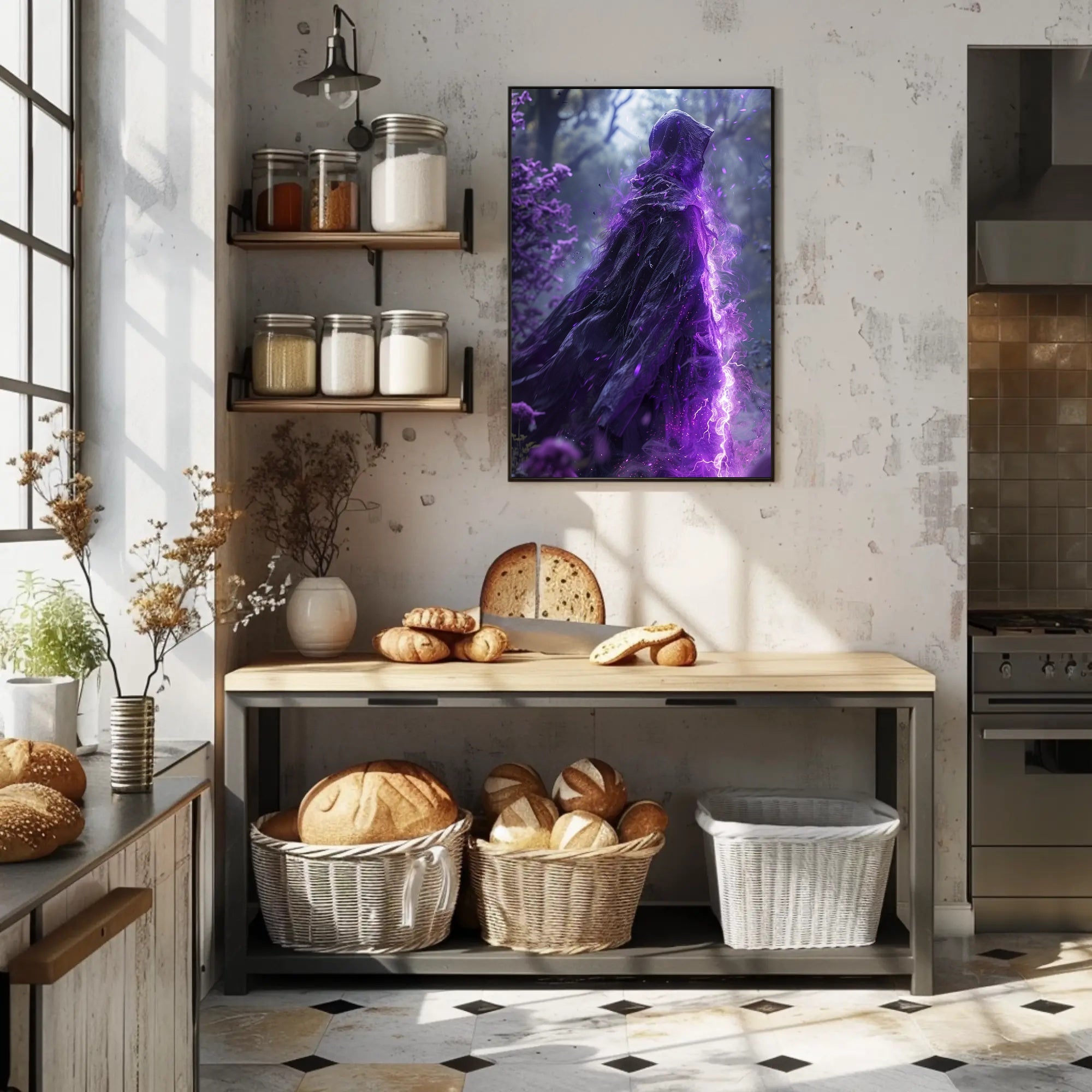 Enigmatic Figure in the Forest Art Print Poster for Home Decor PosterGoat