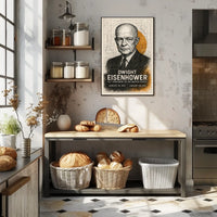 Dwight D. Eisenhower Presidential Vintage Art Historical Poster