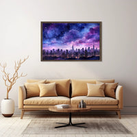 Starry Cityscape Poster