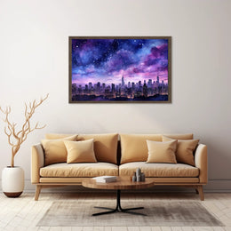 Starry Cityscape Poster