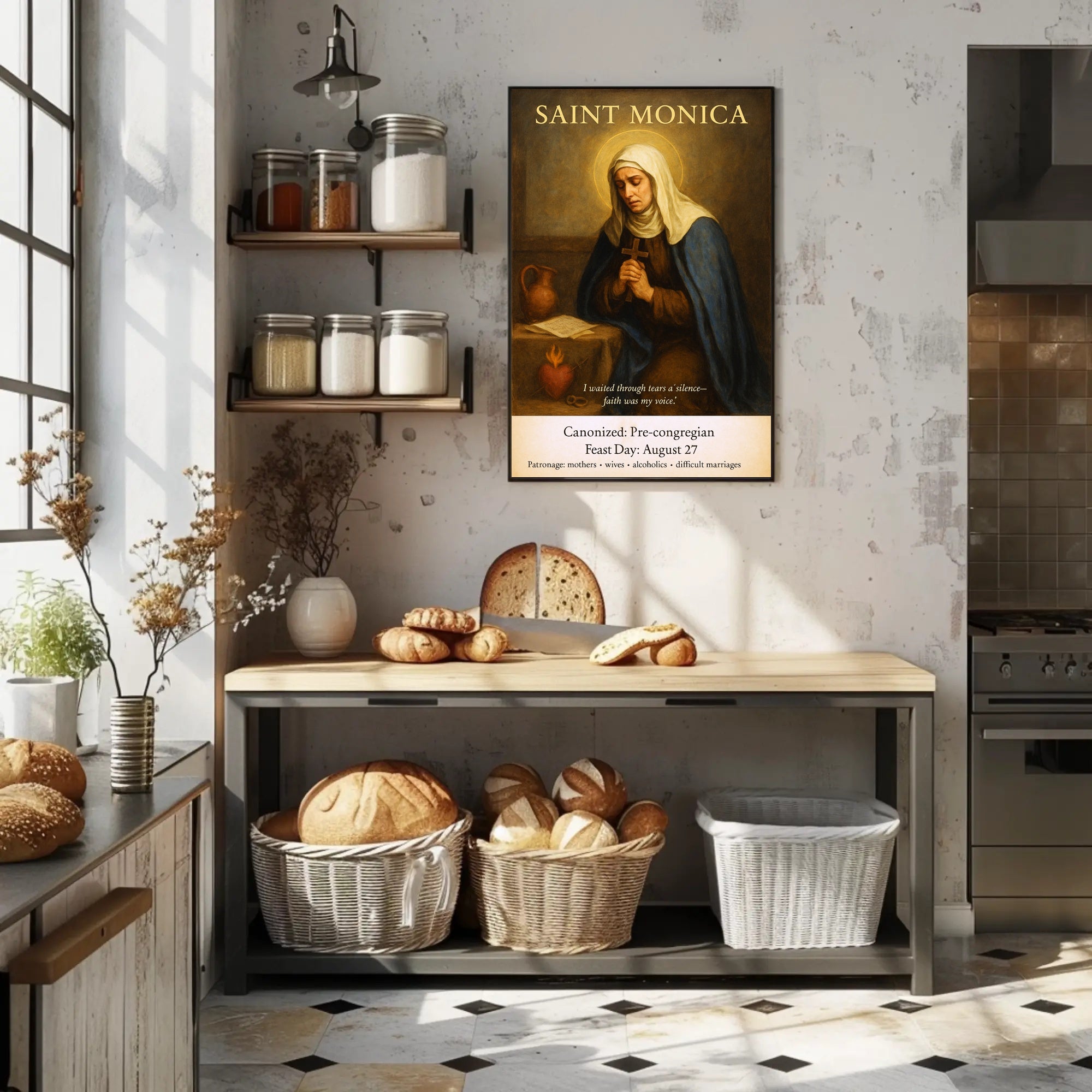 Saint Monica  Patron of Mothers and Wives Poster PosterGoat