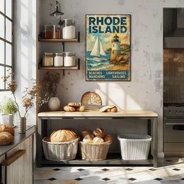 Rhode Island Coastal Charm Poster