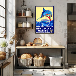Deep Sea Sport In New Zealand Waters Poster