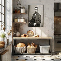 Abraham Lincoln Side Profile Sepia Poster Art Print PosterGoat