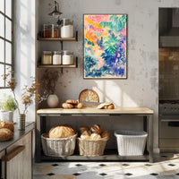 Lush Tropical Paradise Abstract Artwork Poster