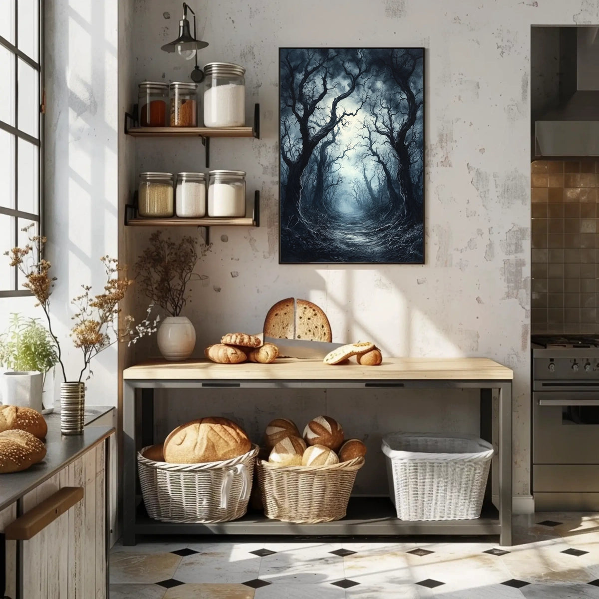 Haunting Mystical Forest Scene Abstract, Artistic, or Pop Culture Poster