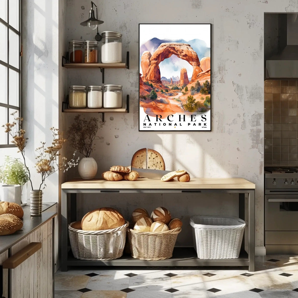 Arches Watercolor Wall Art Poster