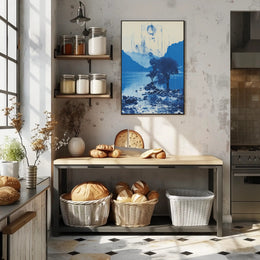 Tranquil Blue Landscape Poster