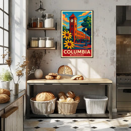 Columbia, Missouri A Vibrant Cityscape Poster