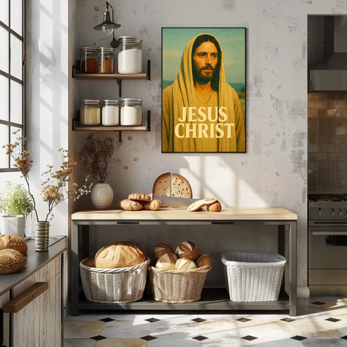 Jesus Christ Sacred Scenic Faith Poster